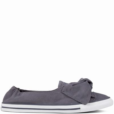 Converse Chuck Taylor All Star Knot Brushed Twill Low Tops Womens - Light Dark Grey/Light Dark Grey Shoes (353TLYRG)